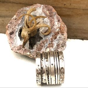 Stacked one piece thumb ring